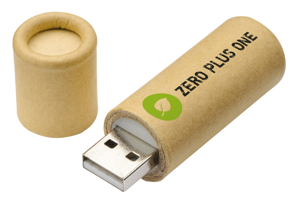 Usb Cylindrical Shape Made From Recycled Paper (Factory Direct Moq)