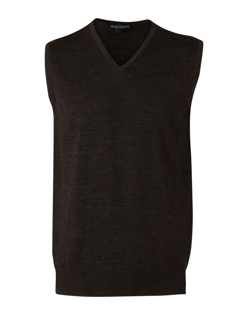 Men's 100% Merino Wool V Neck Vest