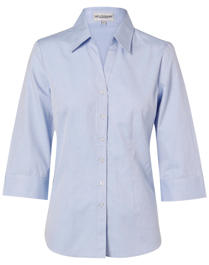 Women's Fine Chambray 3/4 Sleeve Shirt