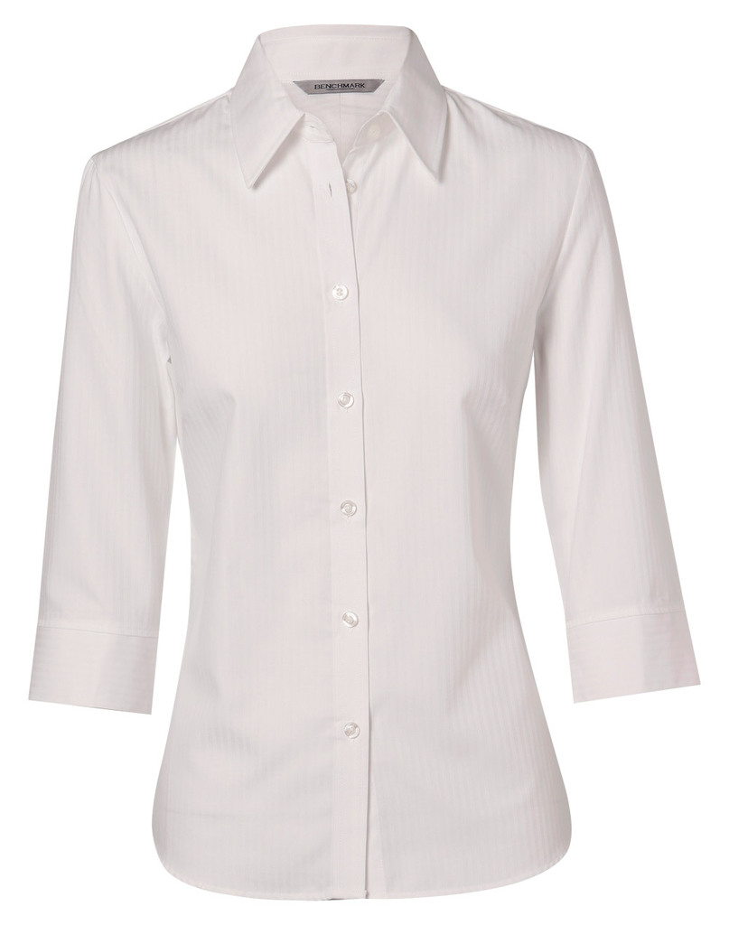 Women's Mini Herringbone 3/4 Sleeve Shirt