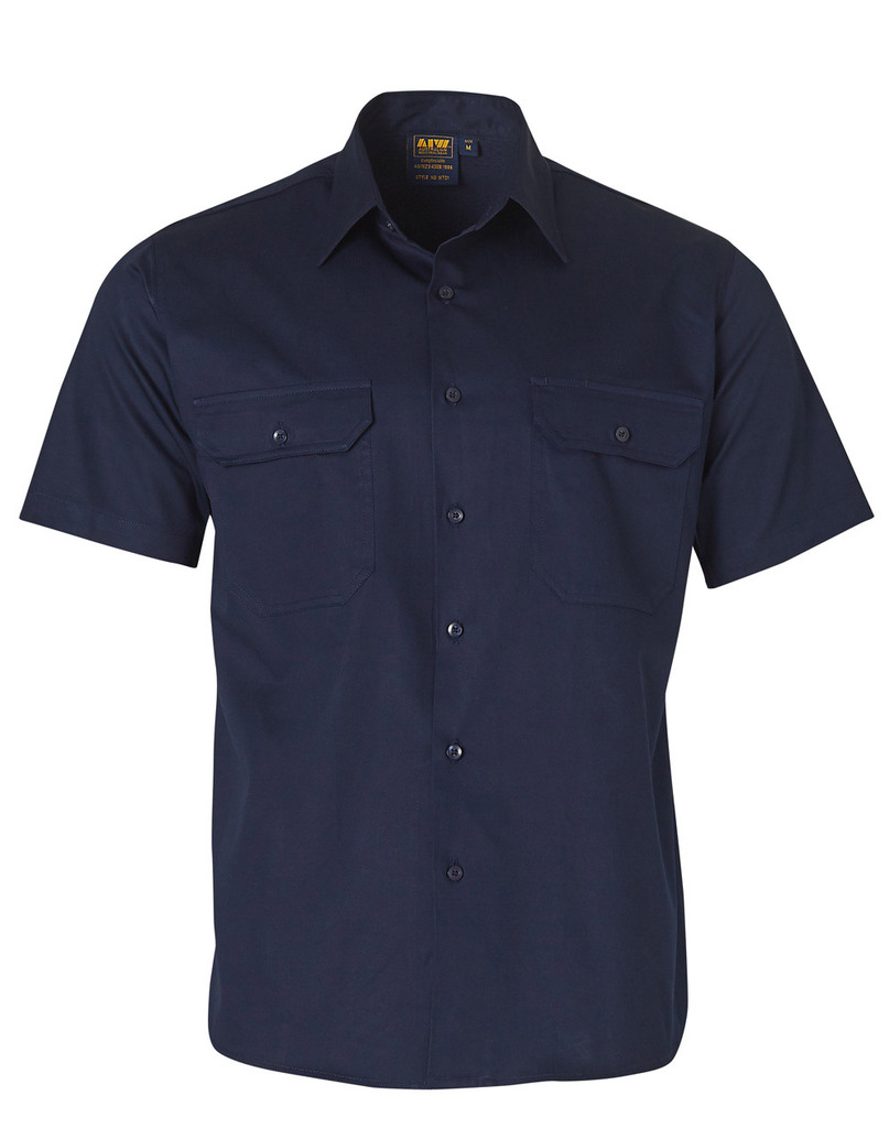 Cool-Breeze Cotton Short Sleeve Work Shirt 