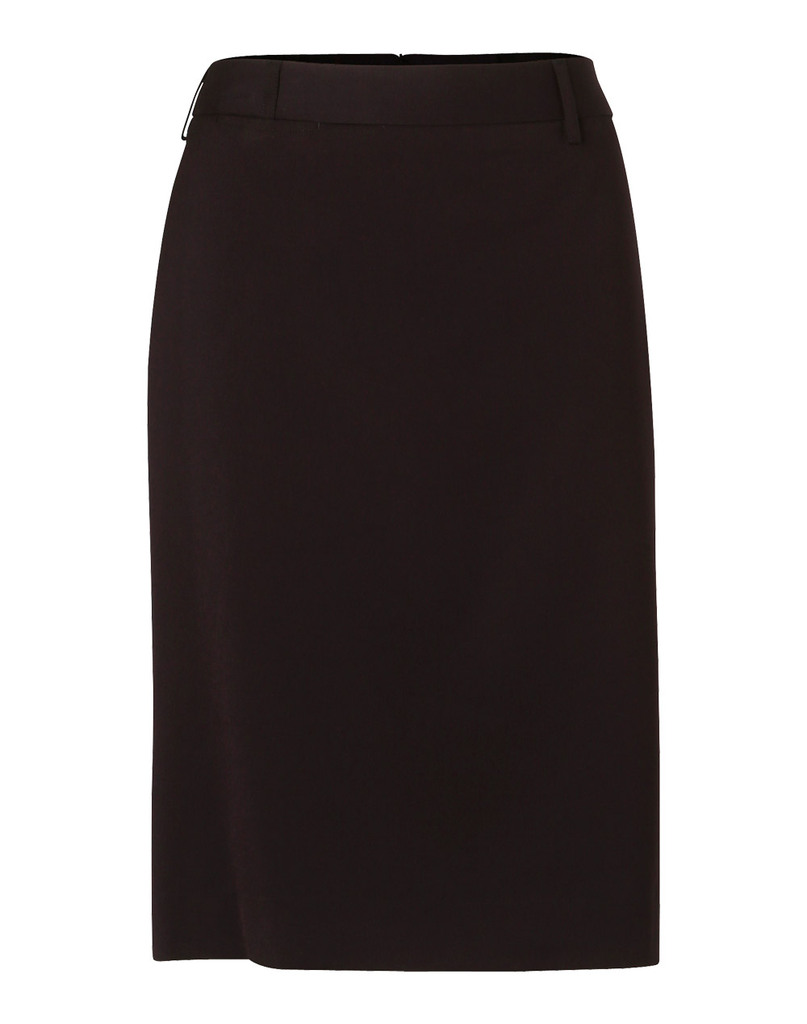 Women's Mid Length Lined Pencil Skirt In Poly/Viscose Stretch