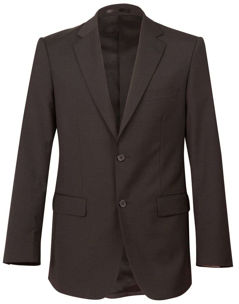 Men's Two Buttons Jacket In Wool Stretch