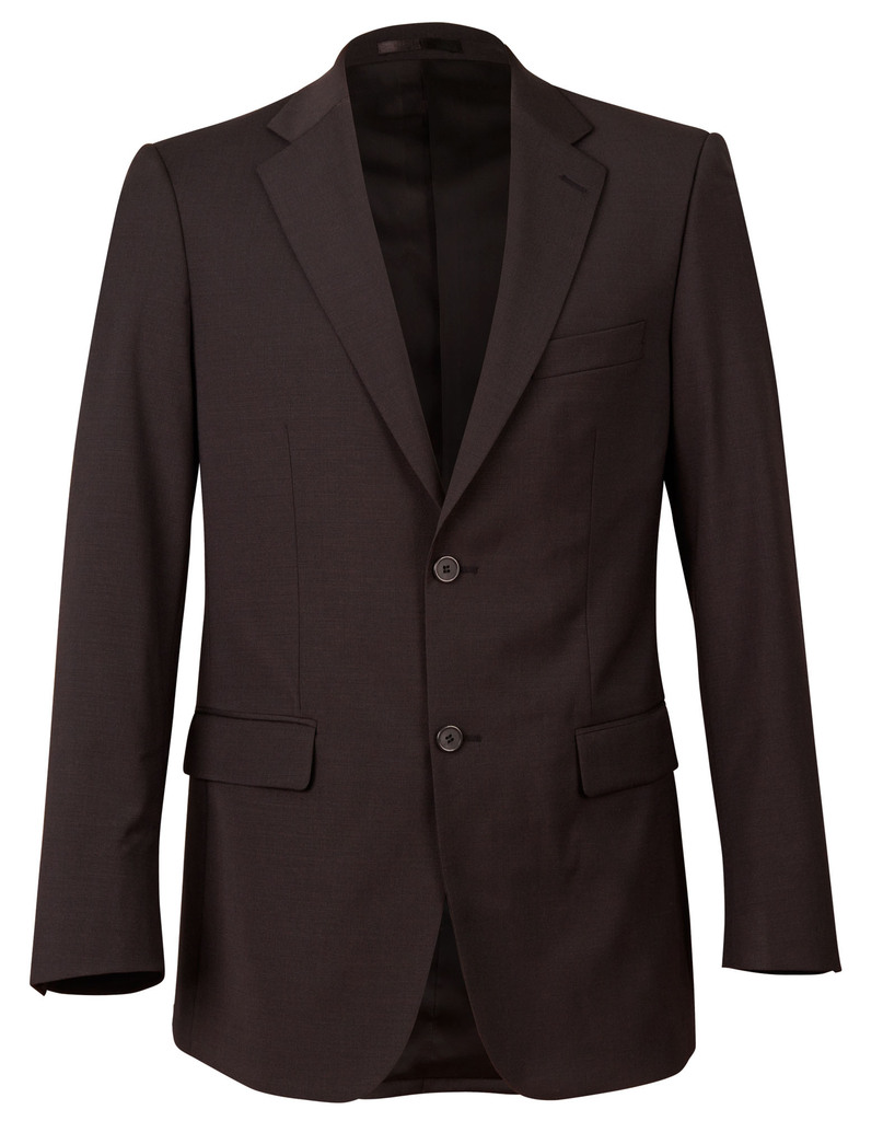 Men's Two Buttons Jacket In Wool Stretch
