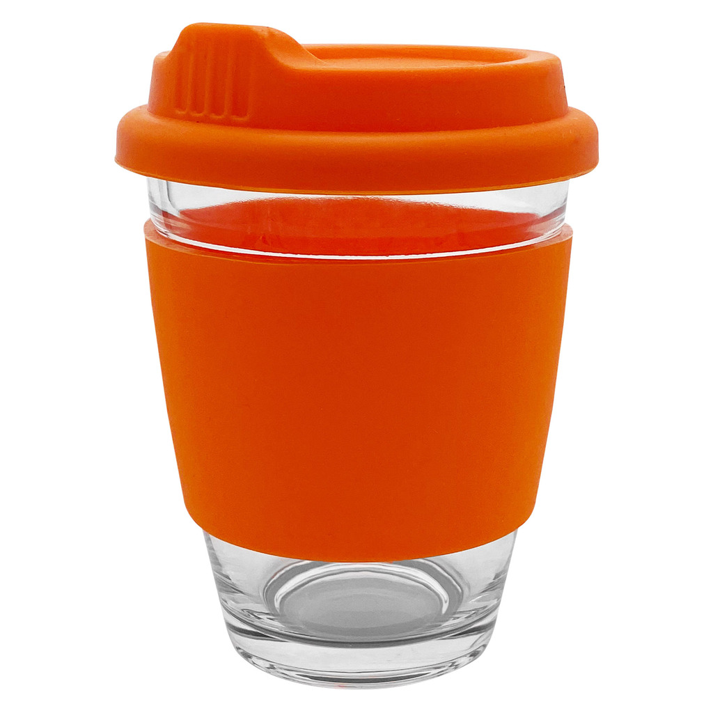 Carlo Glass Coffee Cup - Silicone Band