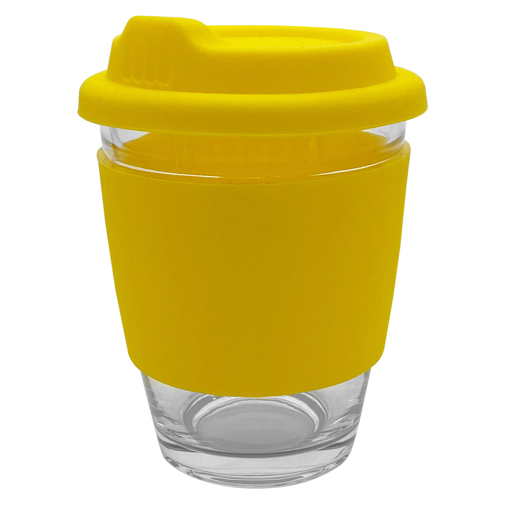 Carlo Glass Coffee Cup - Silicone Band