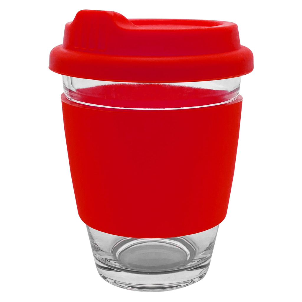 Carlo Glass Coffee Cup - Silicone Band