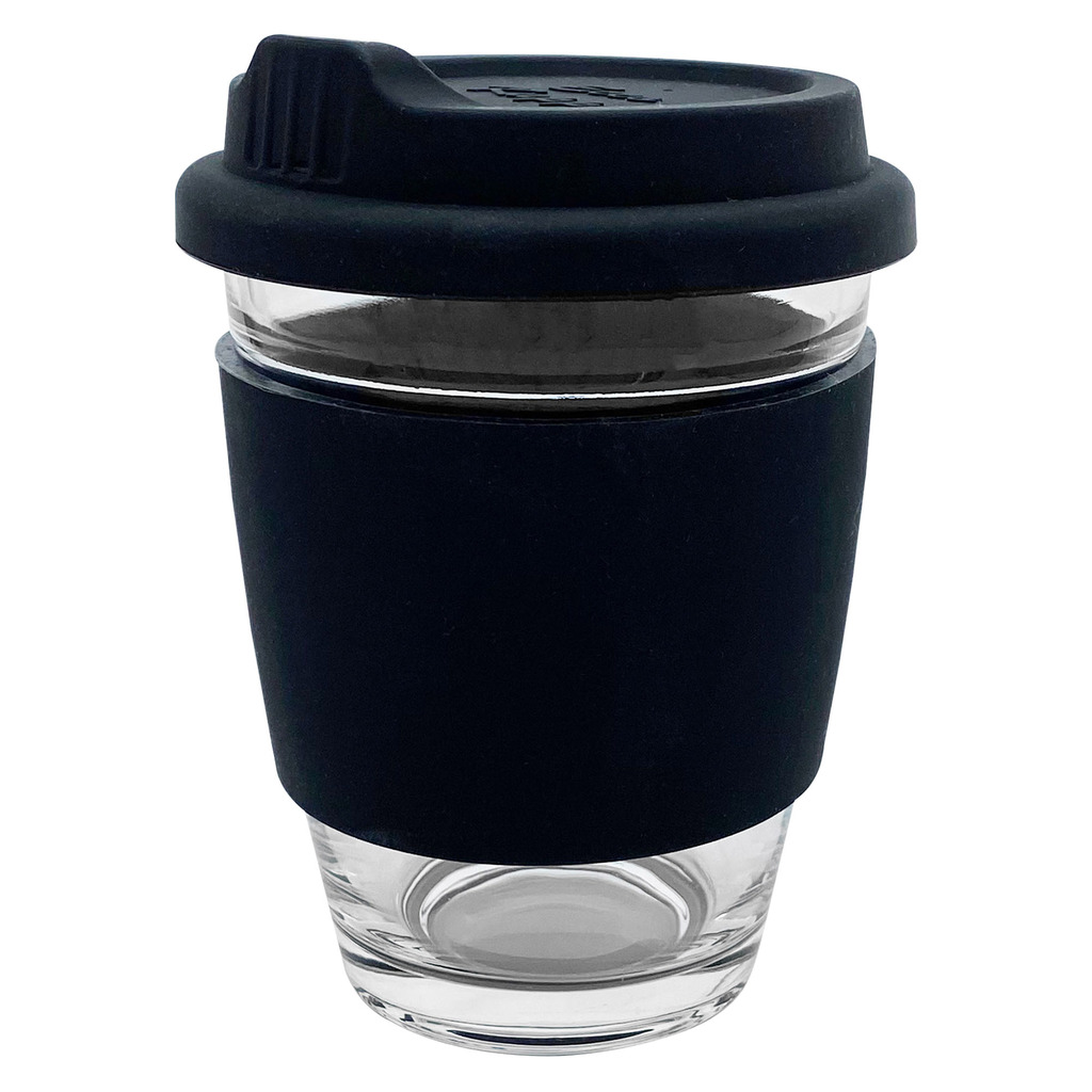 Carlo Glass Coffee Cup - Silicone Band