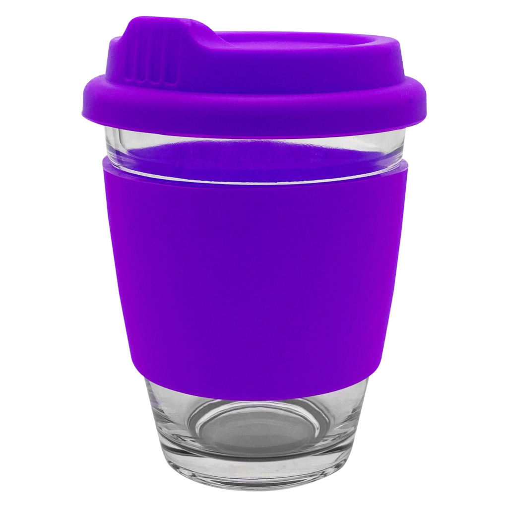 Carlo Glass Coffee Cup - Silicone Band