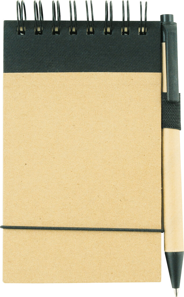 Note Book - Pocket Size A6 Made From Recycled Paper And Matching Pen Eco Friendly