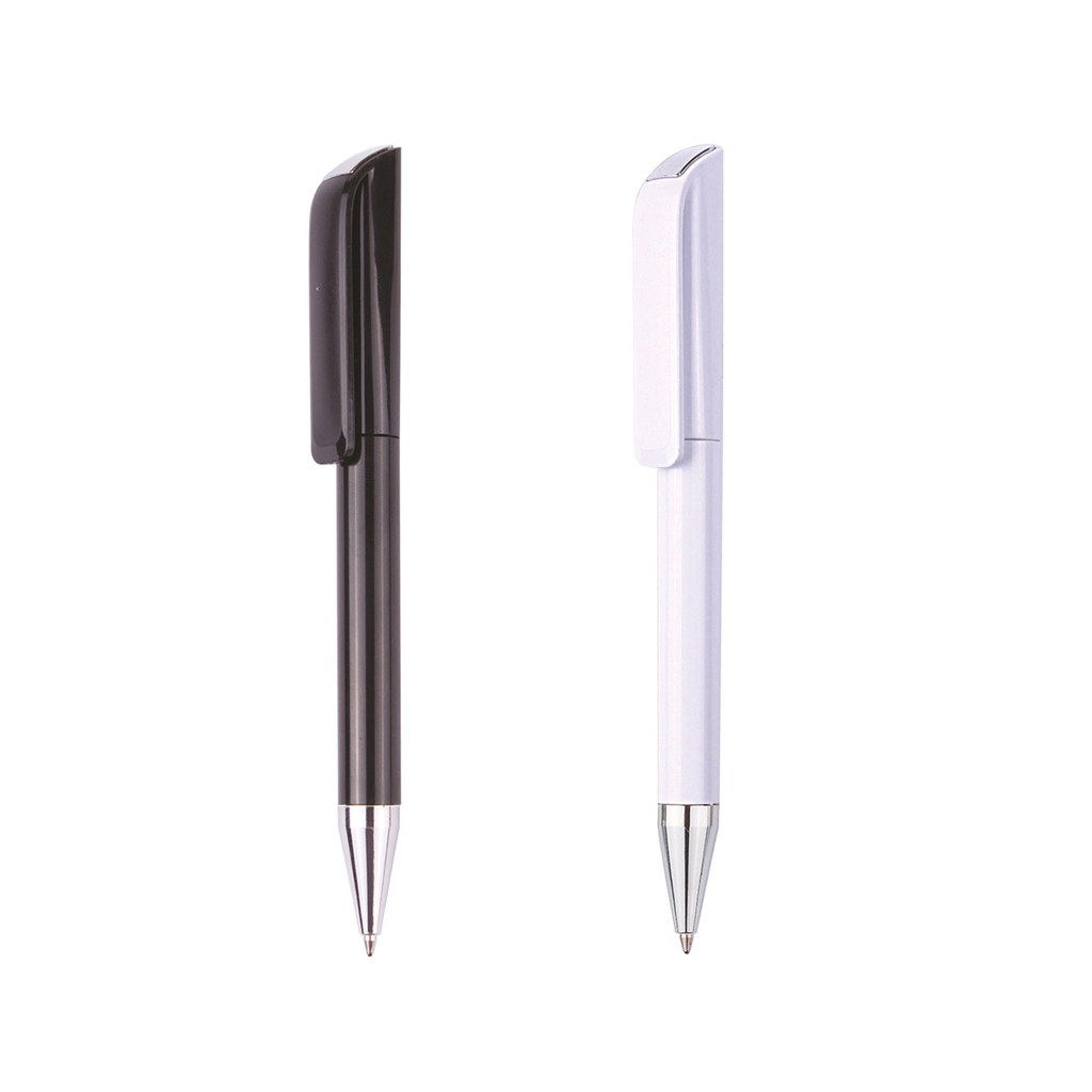 Plastic Pen European Design Chrome Tip And Top Original