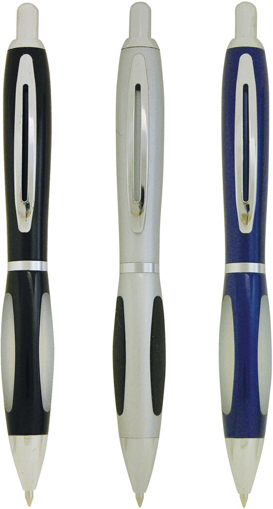 Pen Metal Silver Fittings Rubber Grip Parker Style Refill Aspen