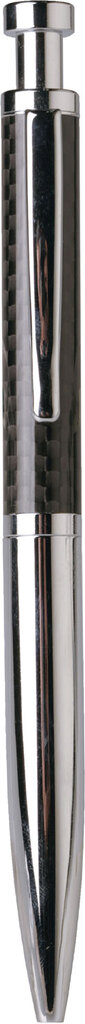 Metal Pen Click Action Carbon Fibre And Chrome Barrel Matrix