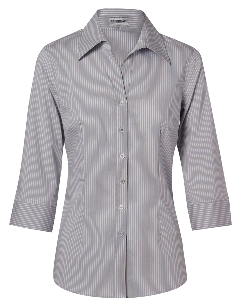 Women's Ticking Stripe 3/4 Sleeve Shirt