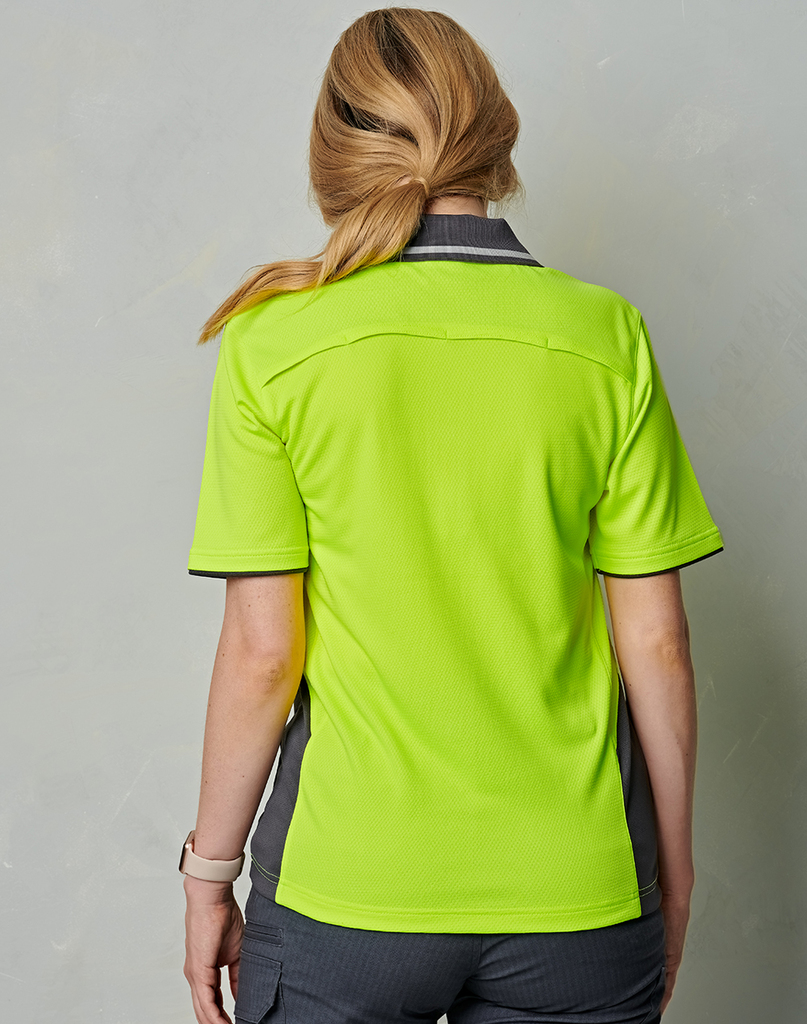 Hi-Vis Bamboo Charcoal Vented S/S Polo