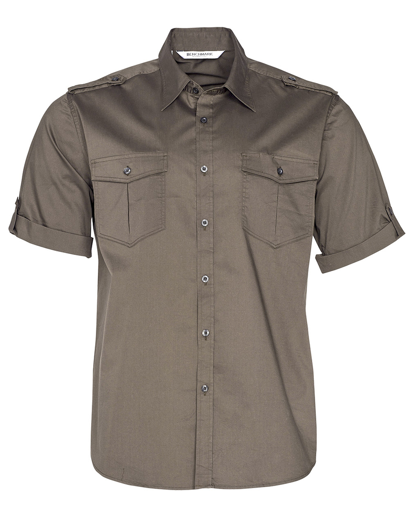 Men's Short Sleeve Military Shirt