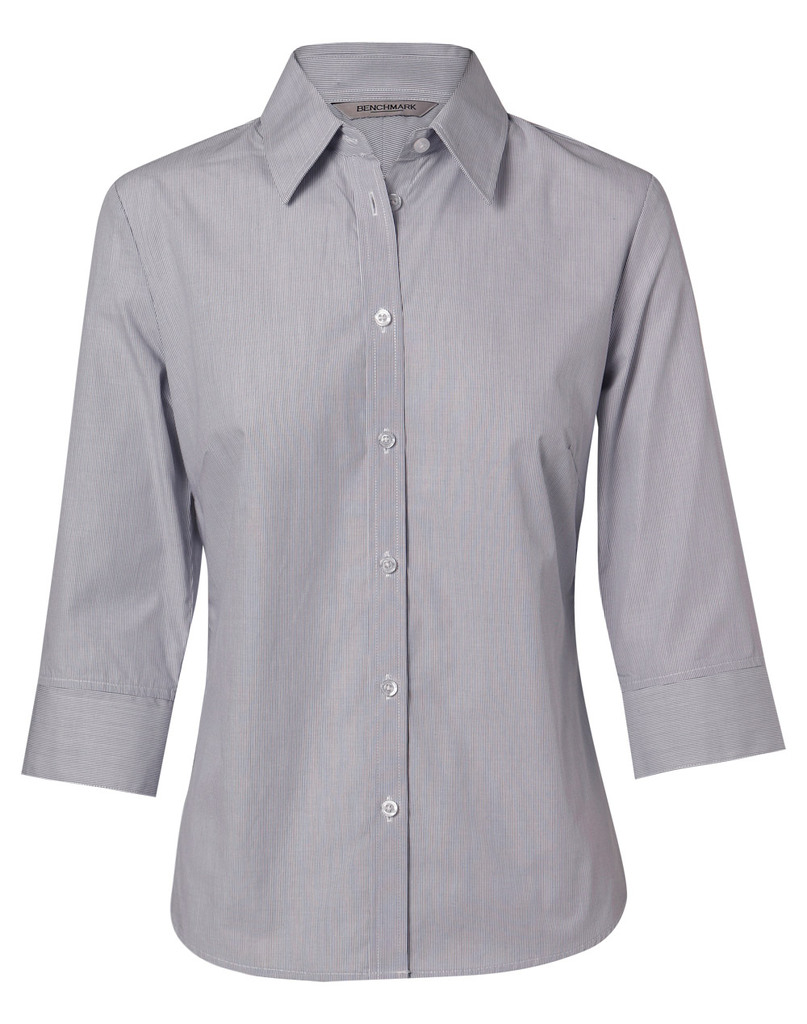 Women's Fine Stripe 3/4 Sleeve Shirt