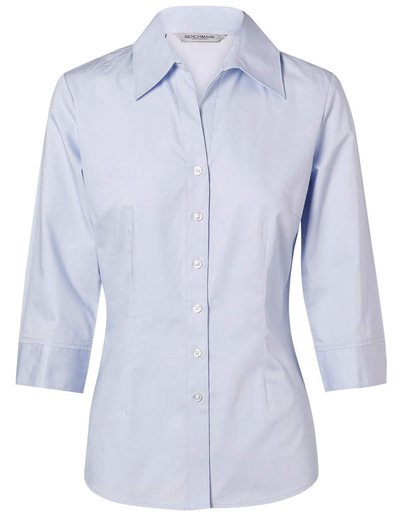 Women's Fine Twill 3/4 Sleeve Shirt