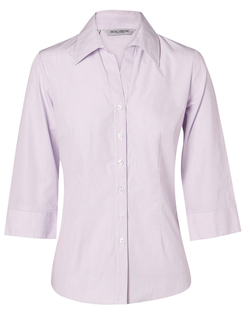 Women's Mini Check 3/4 Sleeve Shirt