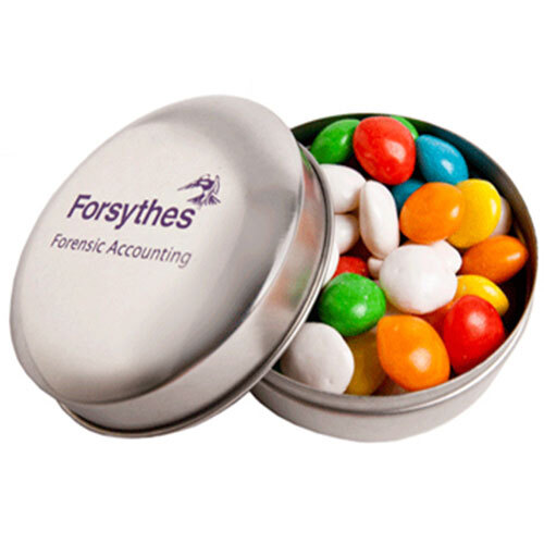 Candle Tin Filled with Chewy Fruits (Skittle Look Alike) 50G