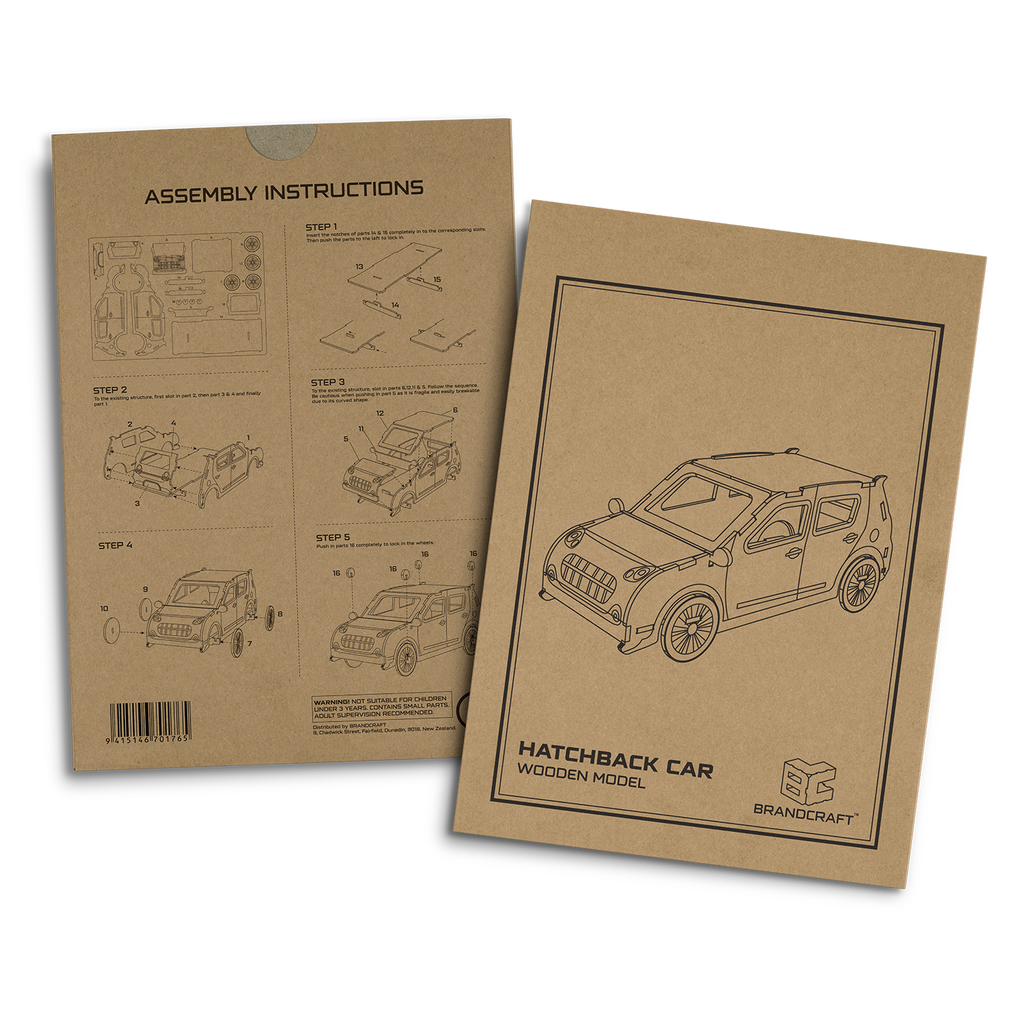 BRANDCRAFT Hatchback Car Wooden Model