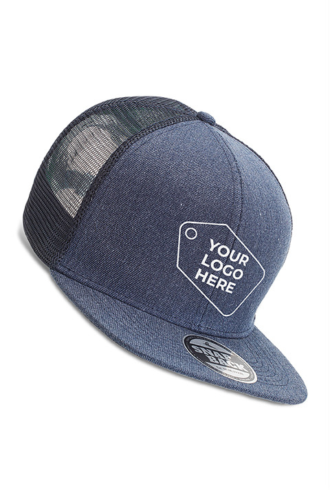 Heathered Flat Peak Trucker