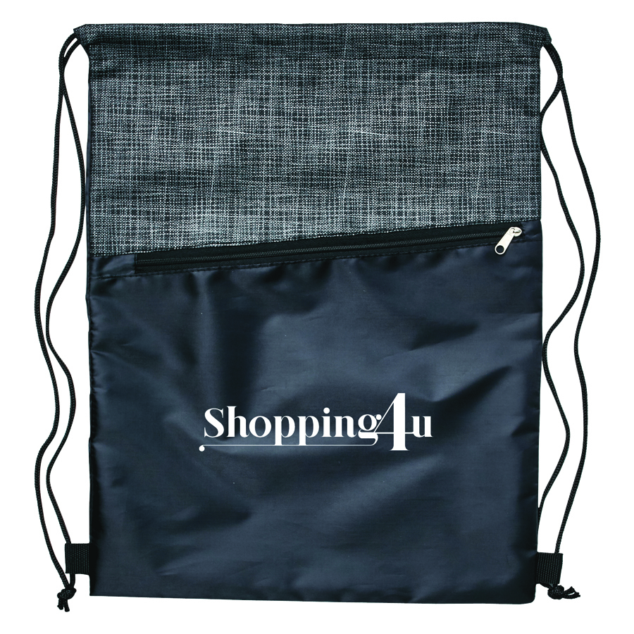 Crosshatch Drawstring Bag