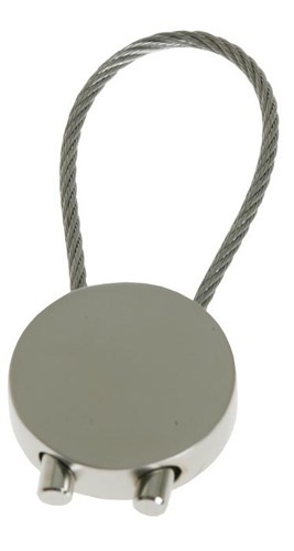 Key Ring Metal Round With Cable Wire Closure Device