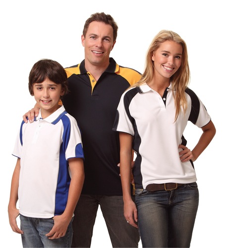 Kid's Cooldry Contrast Polo With Sleeve Panel