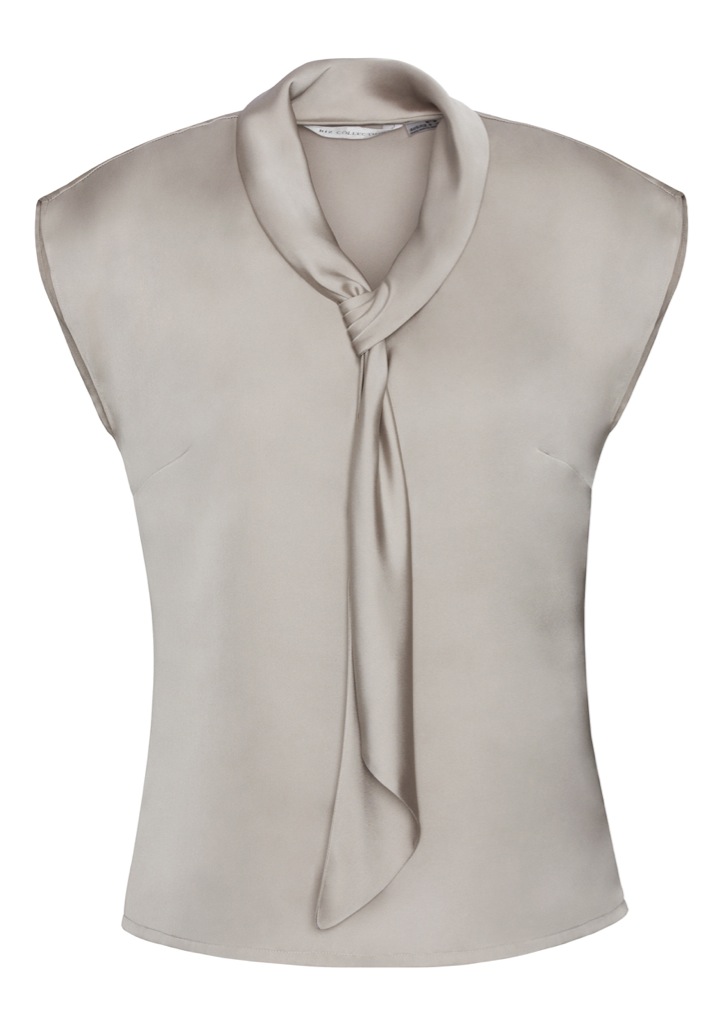 Ladies Shimmer Tie Neck Top