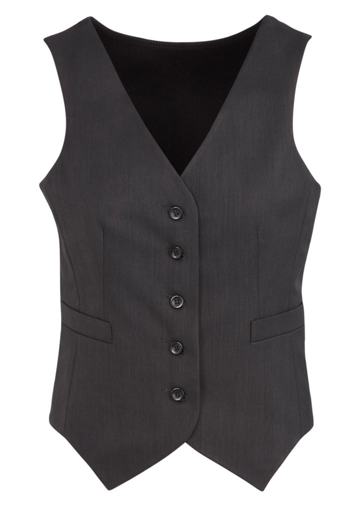 Ladies Peaked Vest with Knitted Back
