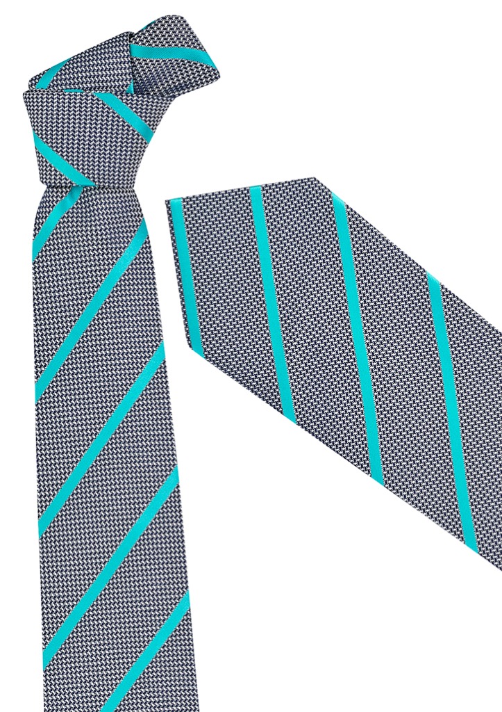 Mens Single Contrast Stripe Tie