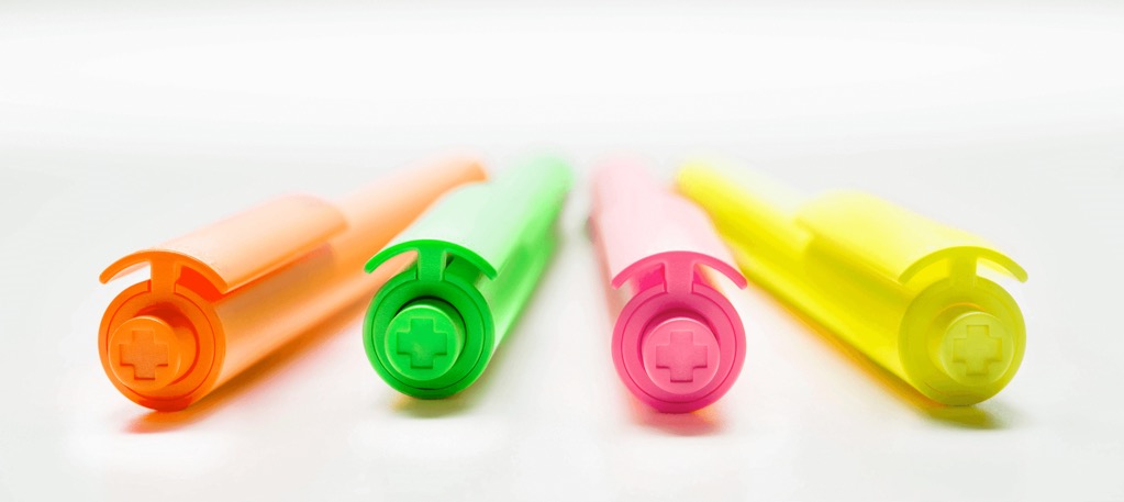 Pen Plastic Chalk Fluro Colours