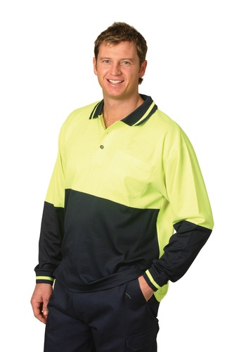 High Visibility TrueDry Long Sleeve Safety Polo 