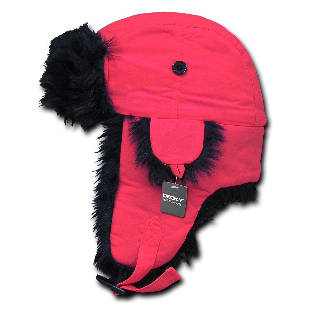 Black Fur Aviator Hat
