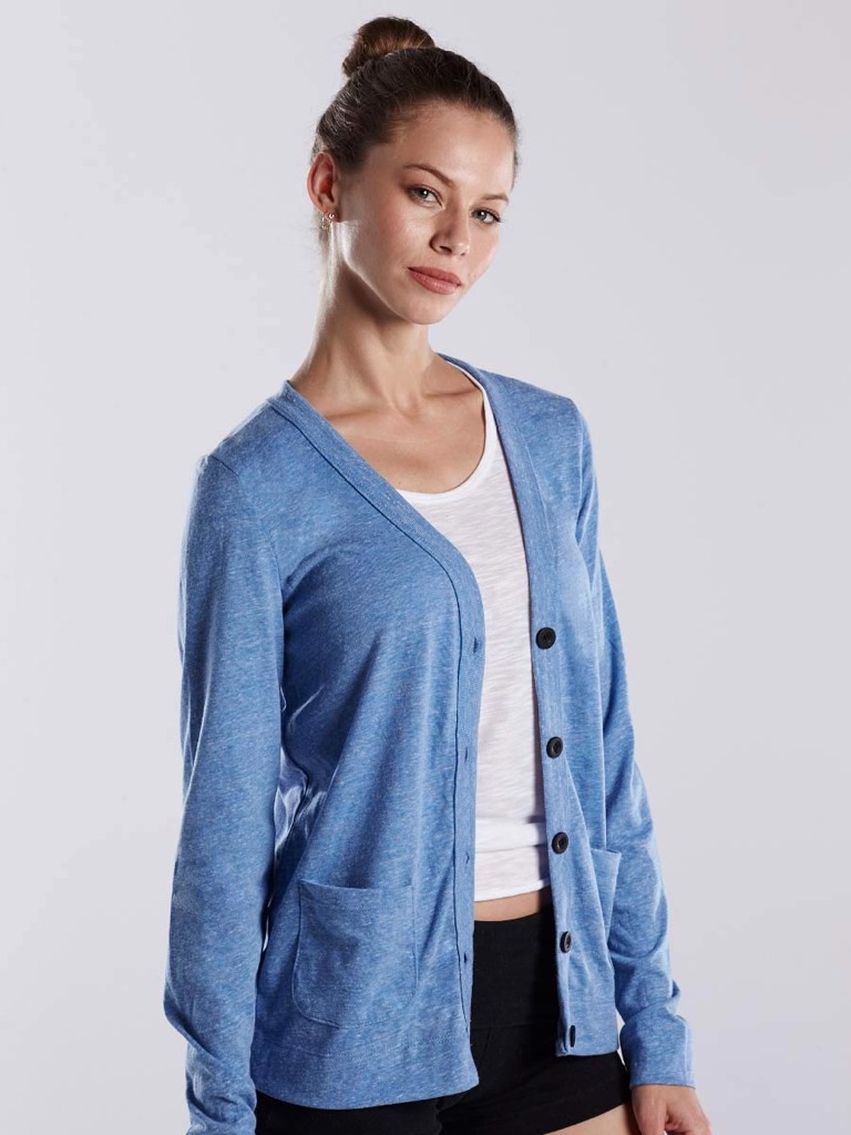 Women's Long Sleeve Tri-Blend Cardigan | Brand Promotions