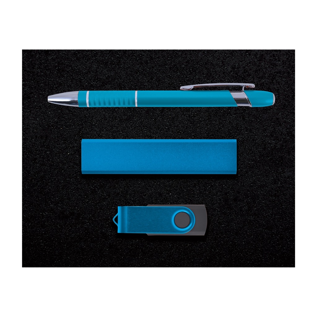 Superior Gift Set - Miami Pen, Velocity Power Bank, Swivel Flash Drive