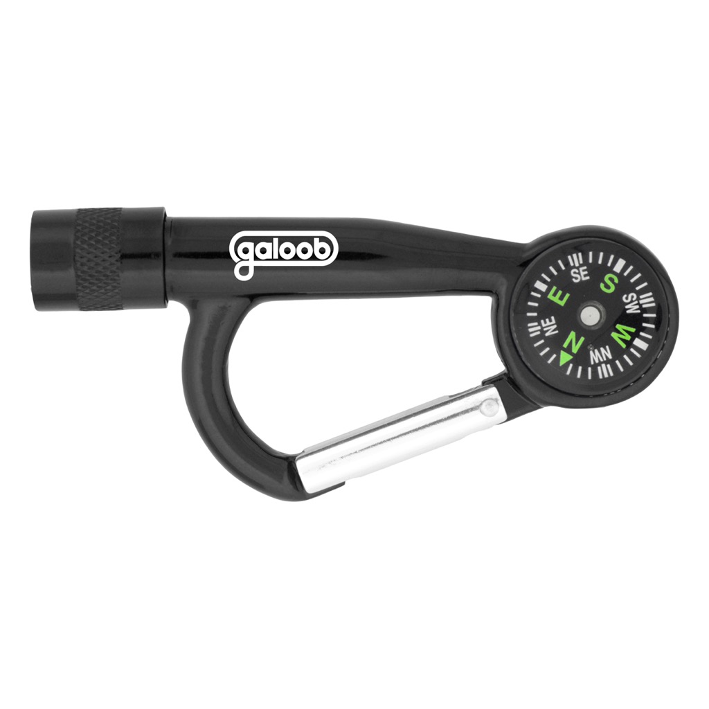 Flashlight Carabiners with Compass