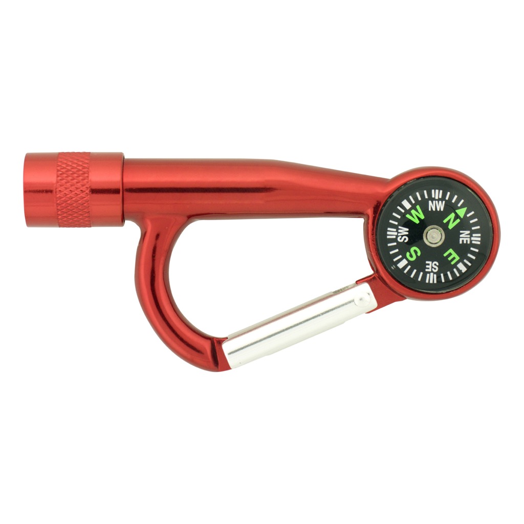 Flashlight Carabiners with Compass