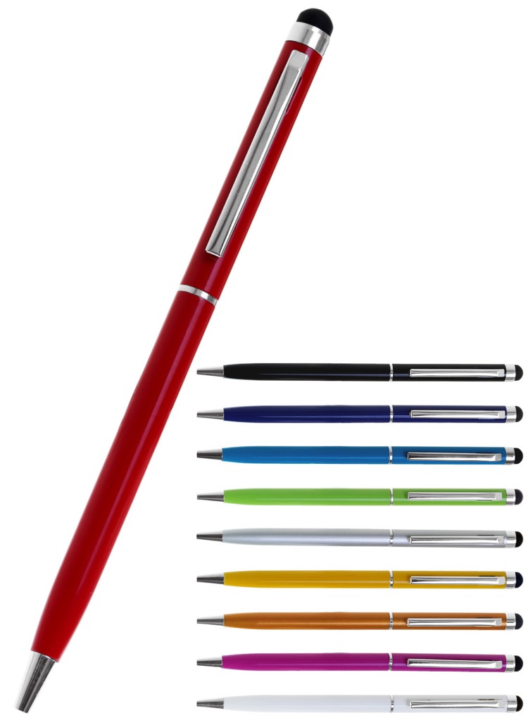 Metal Pen Slimline Twist Action With Stylus Rio Touch Screen