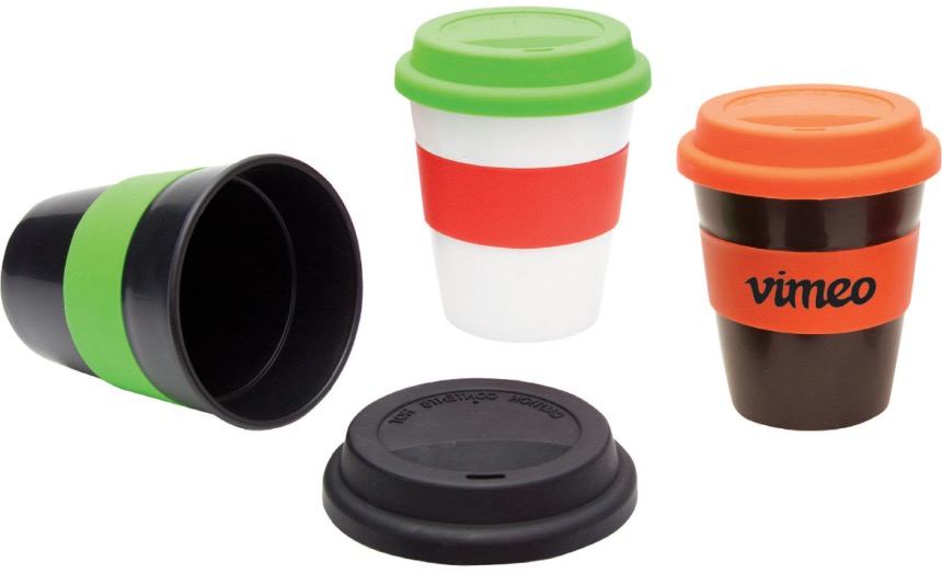 11oz/320ml Plastic Karma Kup Silicon Lid - Reusable Coffee Cup