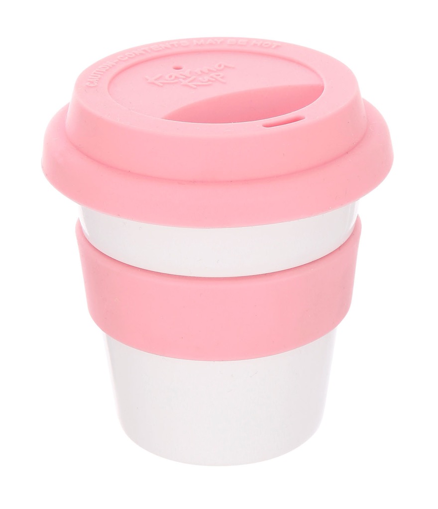 Coffee Cup Or Mug 4oz/120ml Plastic Karma Kup Piccolo Silicon Lid Reusable