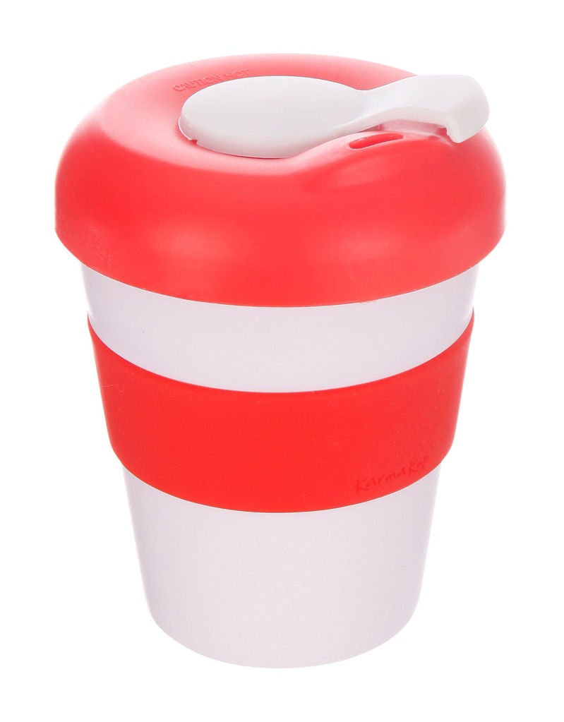 Coffee Cup / Mug 11oz/320ml Plastic Karma Kup Profile Lid Reusable  Eco Friendly