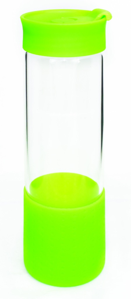 Drink  Bottle  Glass With Silicone Top 500ml