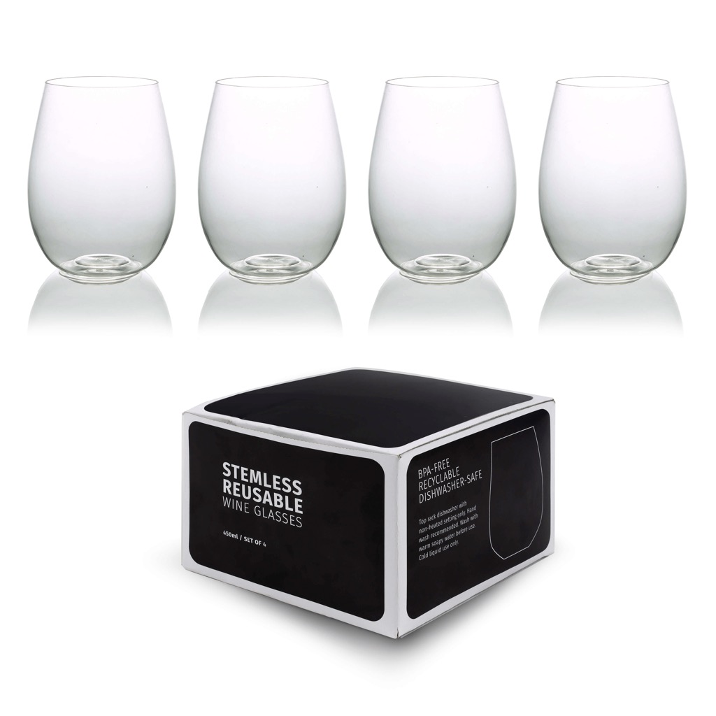 Glass Tumbler Set X 4 Made From Bpa Free Materials