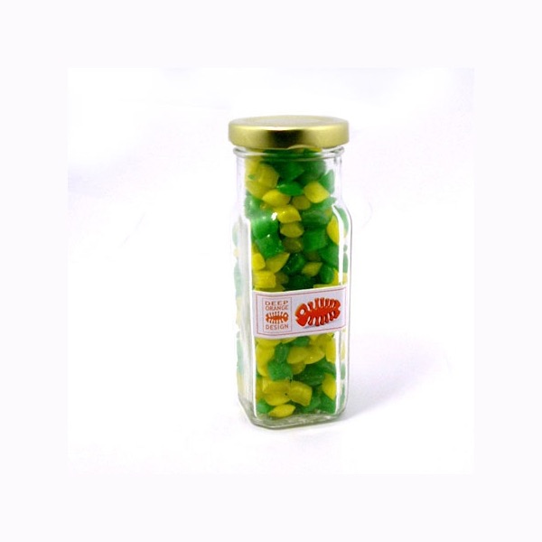Corporate Coloured Humbugs in Tall Jar 180G