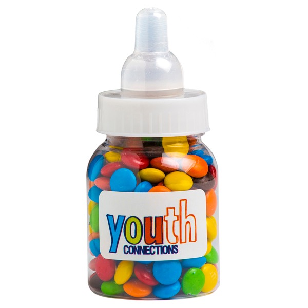 Baby Bottle Filled with Mini M&Ms 45G