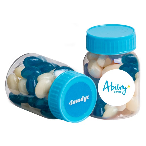 Baby Jar Filled with Jelly Beans (Mixed or Corp Colours) 50G