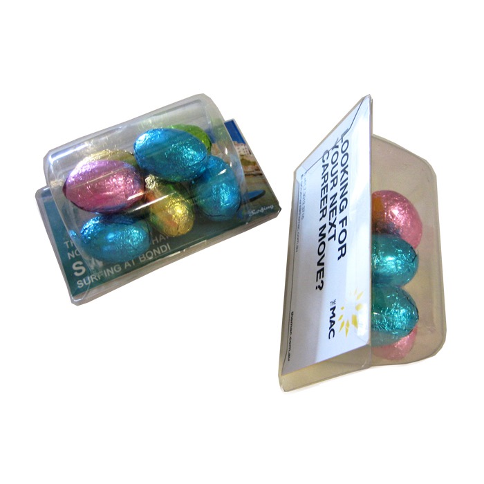 Biz Card Treats Filled With Easter Eggs