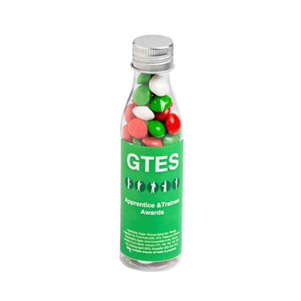 Christmas Chewy Fruits (Skittle Look Alike) In Soda Bottle 100G